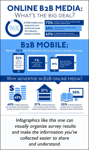 Online B2B Media infographic w caption