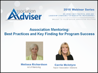 Click to watch the archive of our July 2016 mentoring webinar