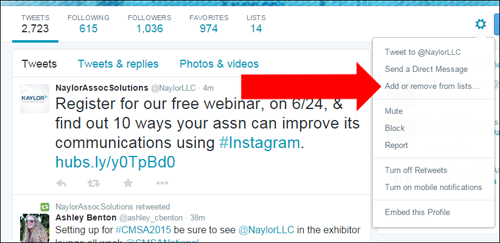 Add or Remove From Twitter Lists