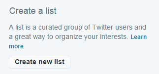 Create a Twitter List