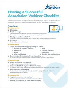 Webinar Checklist 