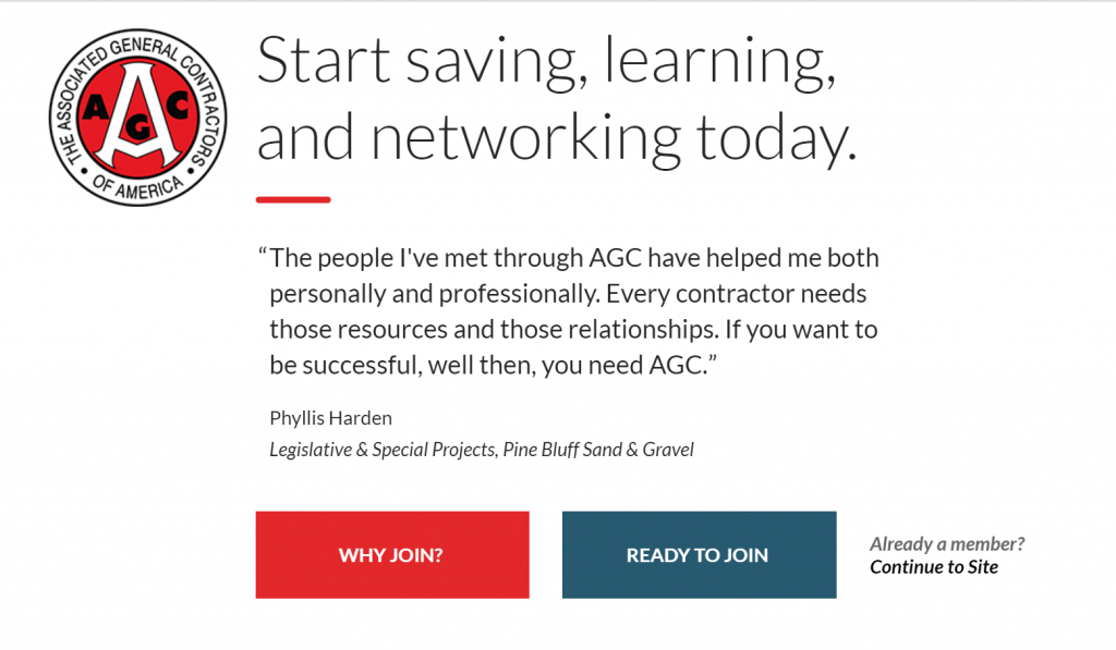 AGC of America's "Why Join?" membership recruitment campaign has encouraged nearly 3,000 people to visit the microsite associated with the campaign. AGC's membership acquisition rate from campaign efforts is currently around 3 percent.