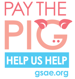 GSAE Pay the Pig logo