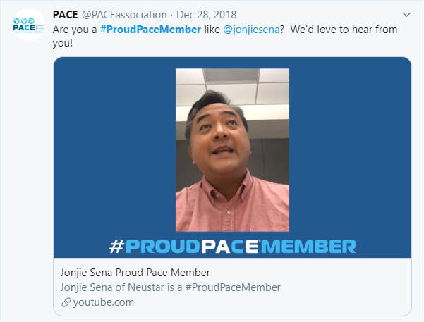 The #ProudPACEMember campaign encourages PACE members to share why they continue to hold membership with PACE.