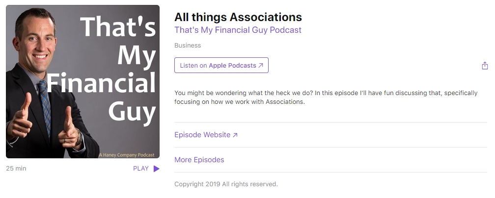 "That's My Financial Guy!" Podcast advertisement