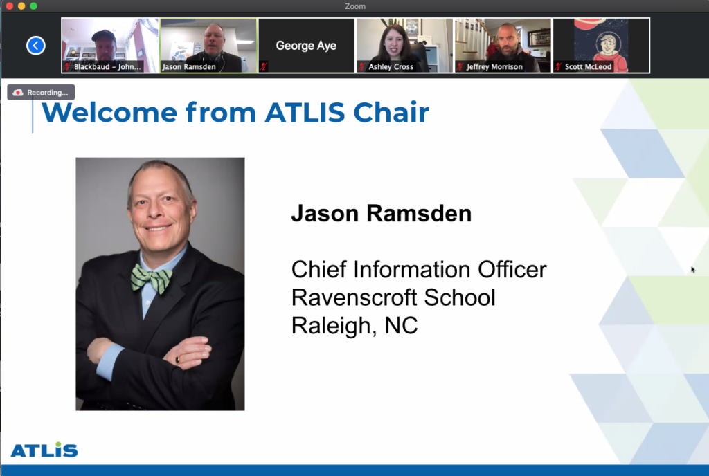 A screen grab from the 2020 ATLIS virtual conference